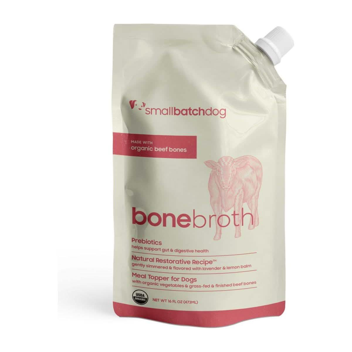 SmallBatch Dog Food Topper Shelf Stable Organic Beef Bone Broth