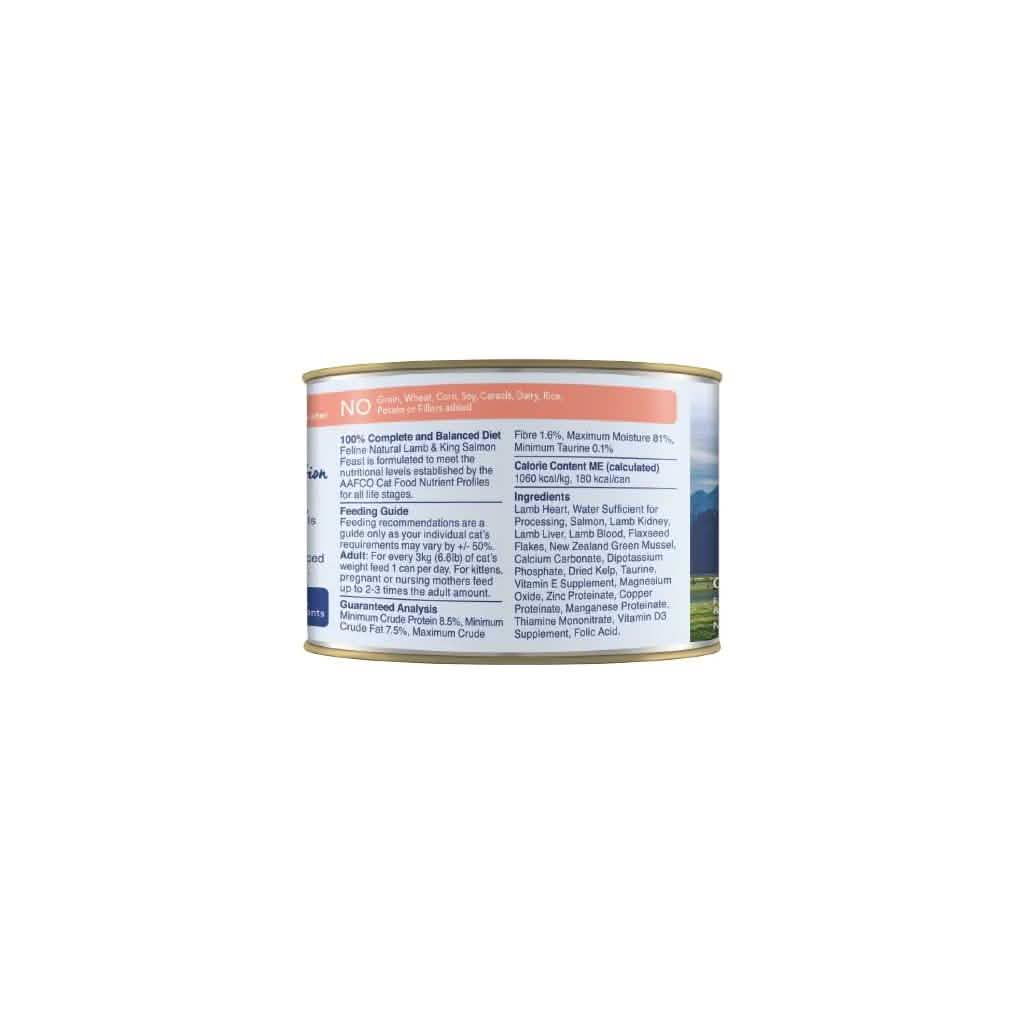 Feline Natural Wet Cat Food Lamb & King Salmon Feast