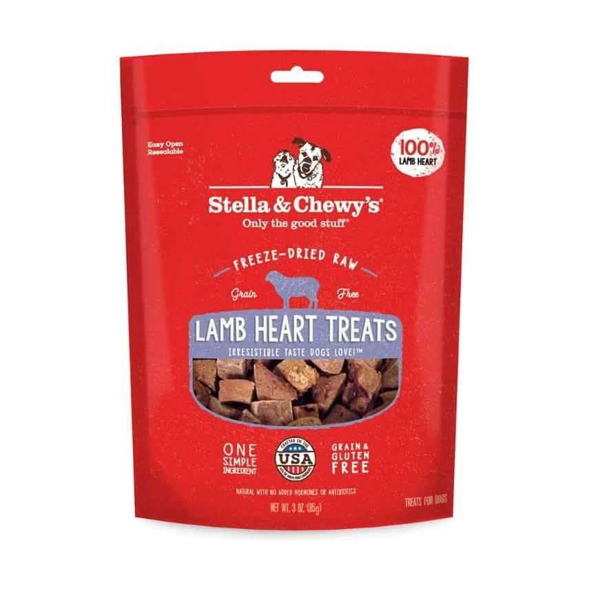 Stella & Chewy's Dog Treat Freeze-Dried Raw Lamb Heart Treats