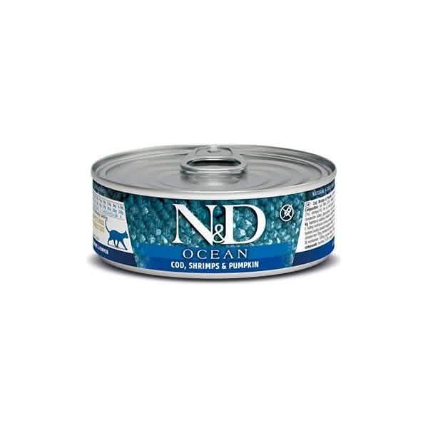 Farmina Wet Cat Food N&D Ocean Cod, Shrimp & Pumpkin Stew
