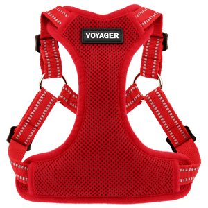 Voyager Step-In Flex 可调节宠物背带 - 红色