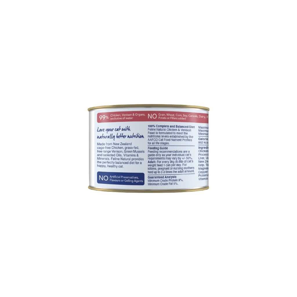 Feline Natural Wet Cat Food Chicken & Venison Feast