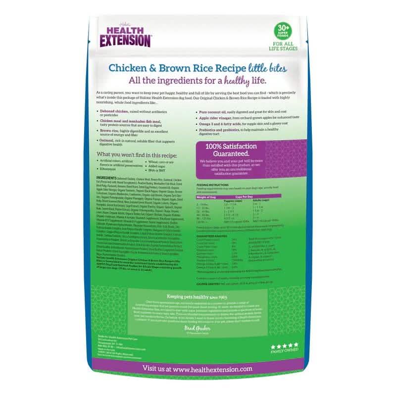 Health Extension Dry Dog Food Little Bites Chicken & Brown Rice Recipe