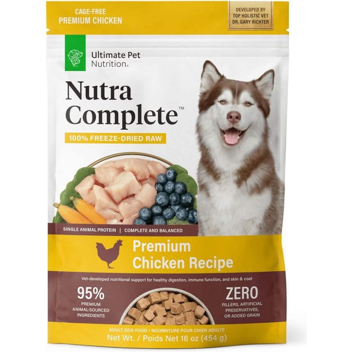 Ultimate Pet Nutrition Freeze-Dried Dog Food Nutra Complete Premium Chicken Recipe