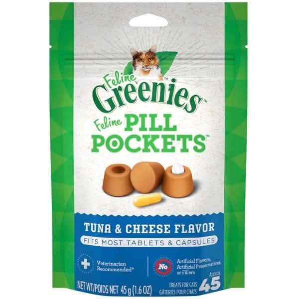 Greenies Cat Treat Feline Pill Pockets Tuna & Cheese Flavor