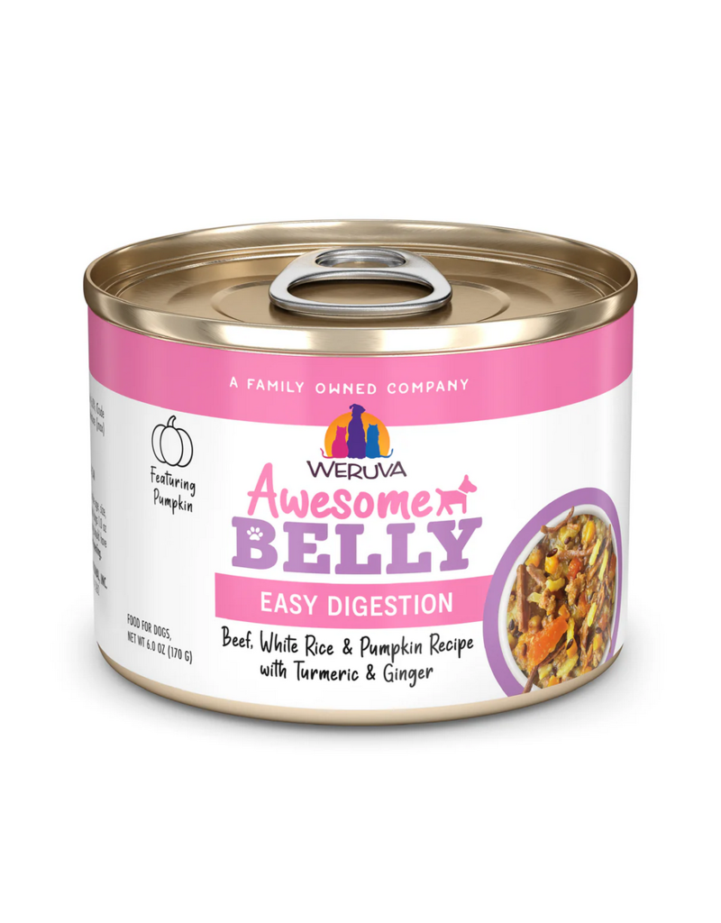 Weruva 개 멋진 배꼽 소화 쇠고기/쌀/호박 6oz