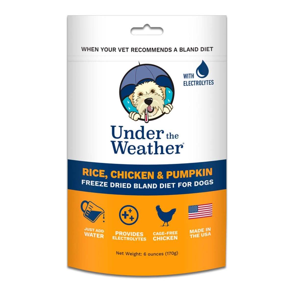 Under The Weather Digestive Care Freeze-Dried Bland Diet for Dogs Rice, Chicken & Pumpkin