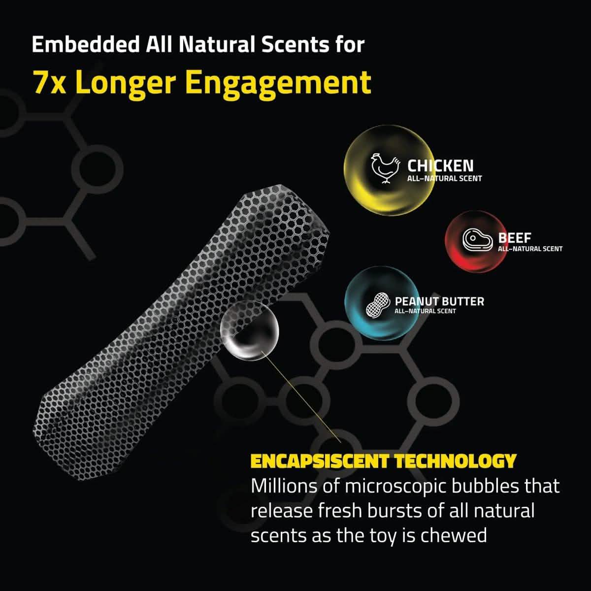 Playology Dog Toy Squeaky Chew Stick - Beef Scent