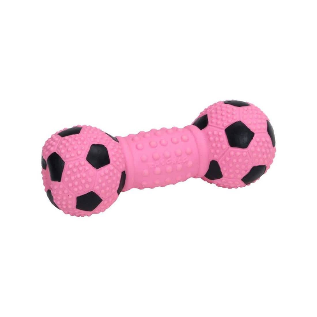 Rascals by Coastal Dog Toy Latex Dumbbell - Pink