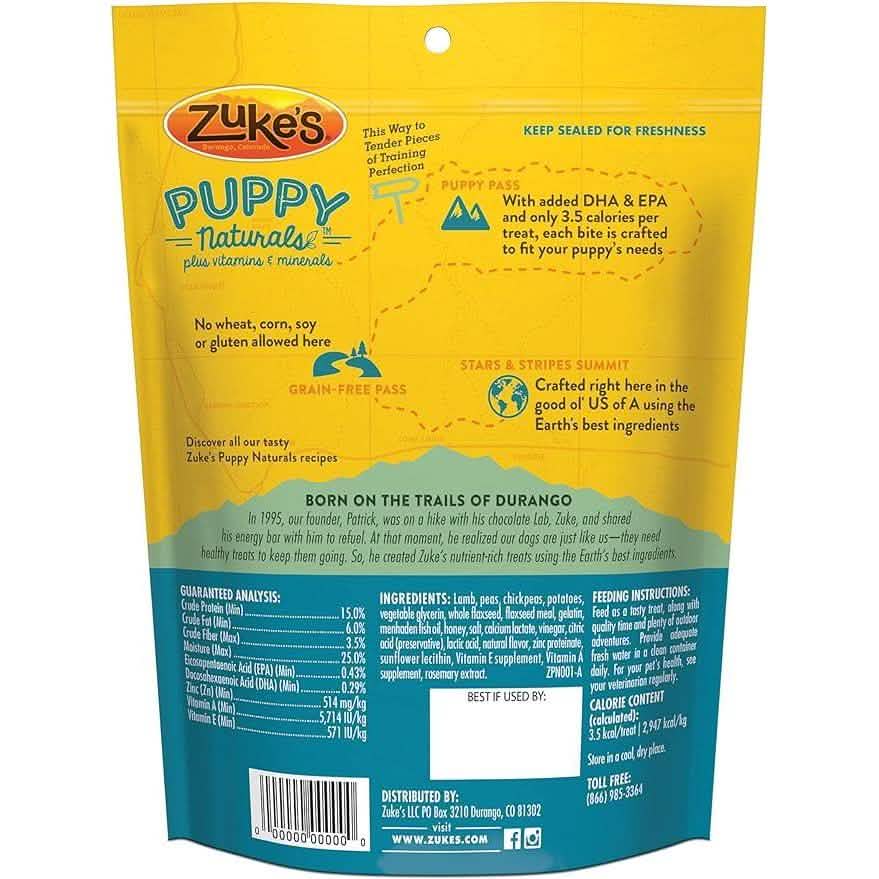 Zuke's Dog Treat Puppy Naturals Lamb & Chickpea Recipe