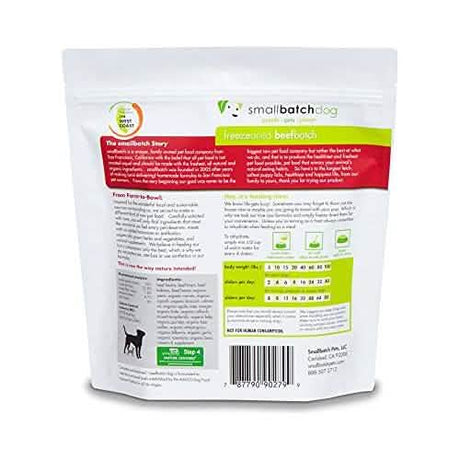 Smallbatch Dog Food: Small Batch Freeze-Dried Beef Slider, 25 oz Pack