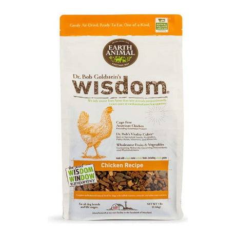 Earth Animal Dog WISDOM Chicken Flavor 3lb Size