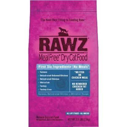 RAWZ Meal-Free Natural Dry Cat Food with Salmon, Chicken, Whitefish & Turkey