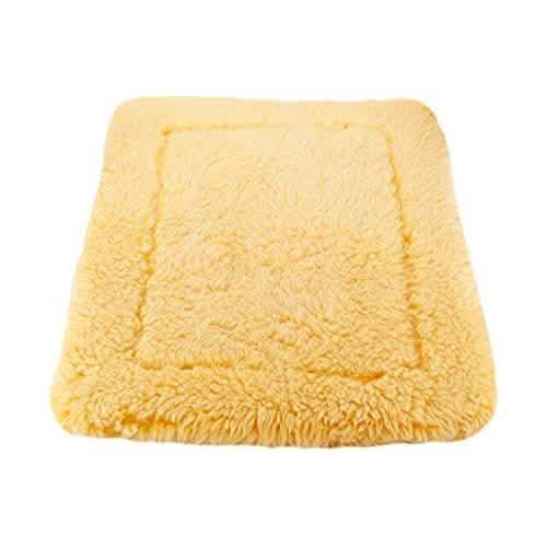 HuggleHounds X-Small Fleece Mat for Dogs, 20x24 Inches, Cream Color