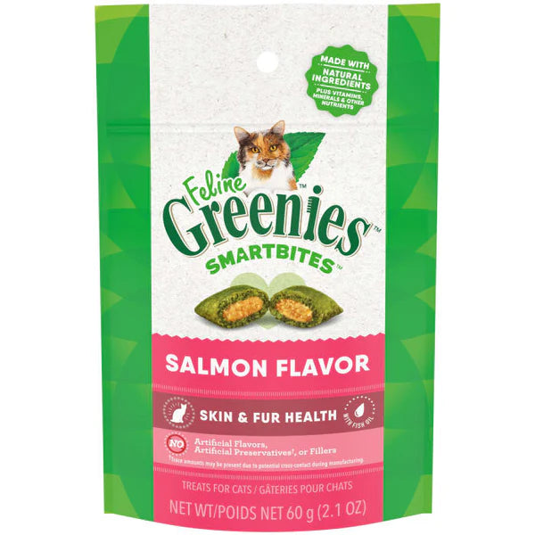 Greenies SmartBites Skin & Fur Health Salmon Flavor Cat Treats (2.1oz)