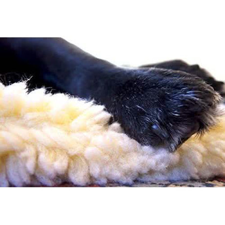 HuggleHounds X-Small Fleece Mat for Dogs, 20x24 Inches, Cream Color