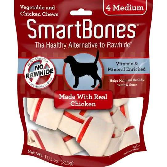 Smartbones Chicken Dog Treats, 4-Pack Medium Size