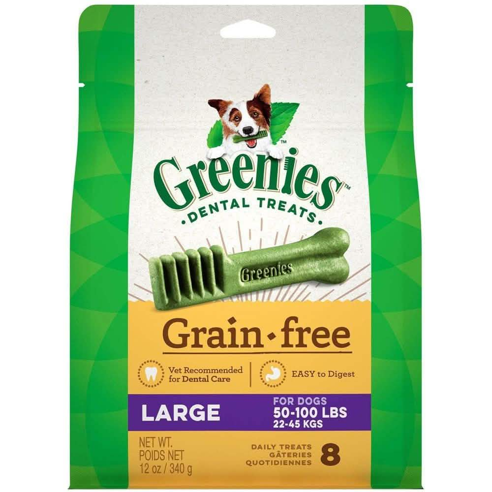 Greenies Grain Free Large Dog Dental Chew, Natural Flavor, 340G Size