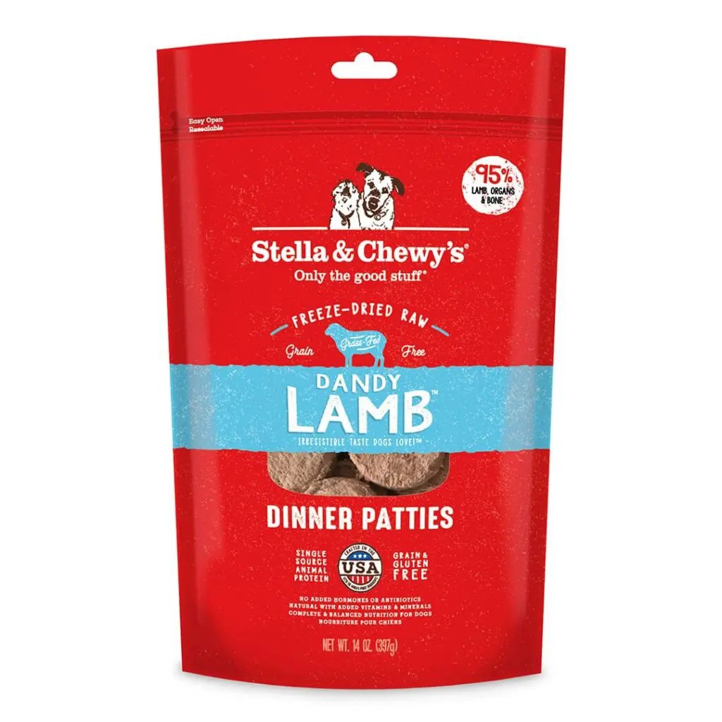 Stella &amp; Chewy's Freeze-Dried Dog Food Dandy Lamb Dinner Patties