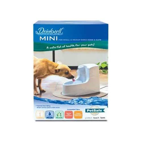 PetSafe Drinkwell Mini Pet Fountain 40oz - Compact Water Dispenser for Cats and Dogs