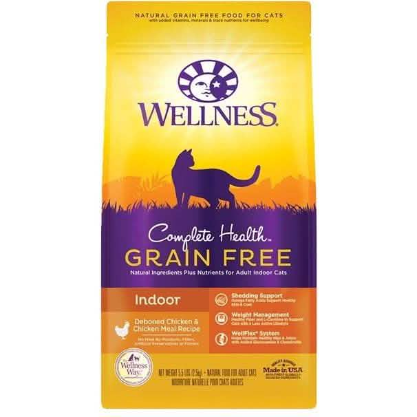 Wellness Dry Cat Food Complete Health Grain Free Indoor Chicken &amp; Chicken Meal Recipe