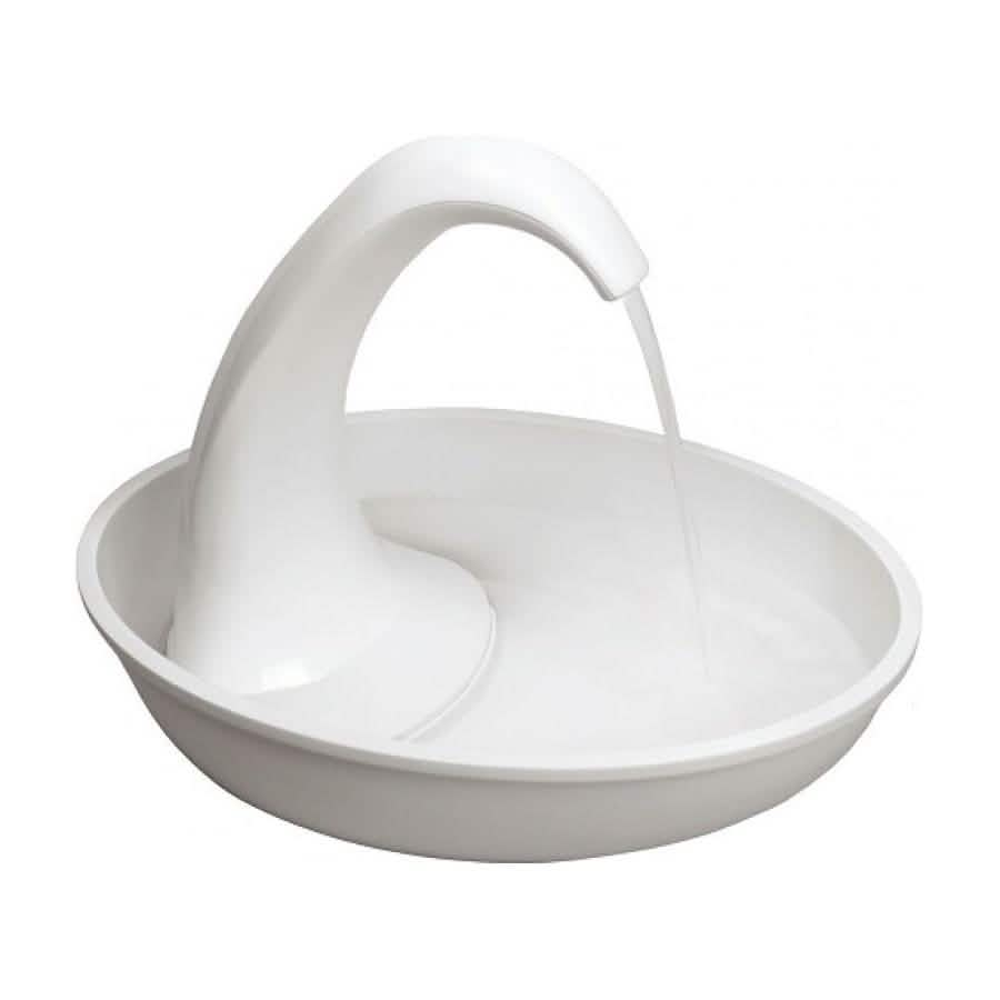 Pioneer Pet Products Swan Fountain 80oz - Durable Plastic Cat Water Fountain