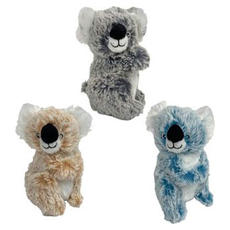 Multipet 5-Inch MiniPet Plush Koala Toy in Assorted Colors for Cats and Dogs