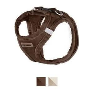 Voyager Dog Harnesses Step-In Plush Suede Chocolate Dog Harness - Small Size