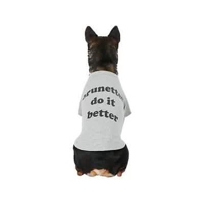 Fabdog Brunettes Have More Fun Dog T-Shirt, Size 16 Inches