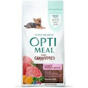 Optimeal Grain-Free Dog Food, Lamb & Veggie Flavor, Toy Size, 3.3lb Pack