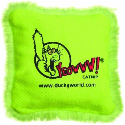 Yeowww! Catnip Green Pillow for Cats, 2.5 Inches, 1 Pack