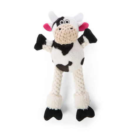 goDog Standard Size Checkers Skinny Cow Mini Plush Dog Toy