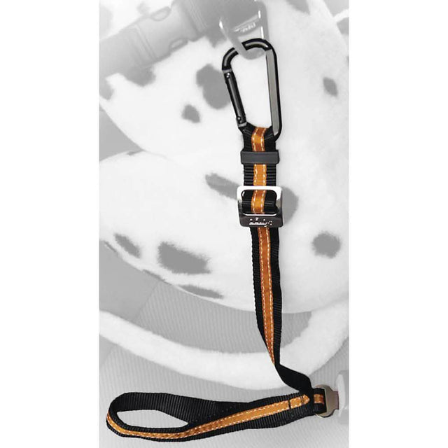 Kurgo Dog Direct to Seatbelt Tether in Black/Orange, One Size