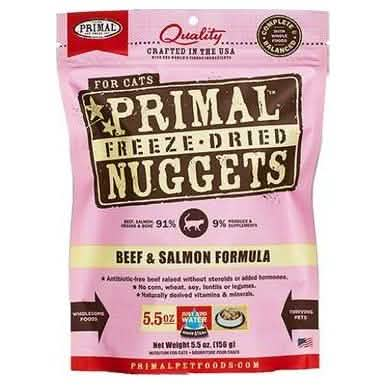 Primal Feline Freeze Dried Beef and Salmon Nuggets