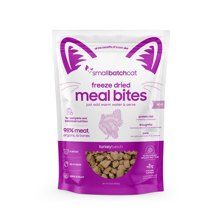 SmallBatch Freeze Dried Meal Bites Turkey Batch Cat