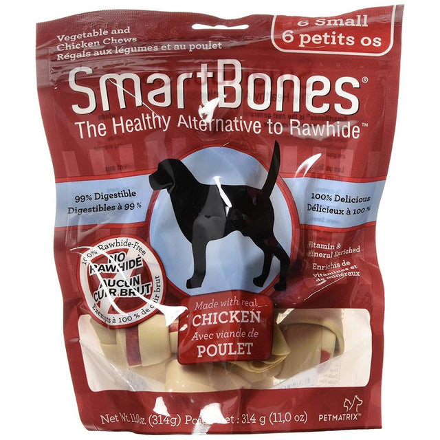 Smartbones Chicken Dog Treats, 6-Pack Small Size