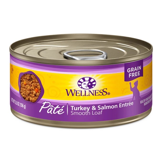 Wellness Wet Cat Food Complete Health Paté Turkey & Salmon Entrée