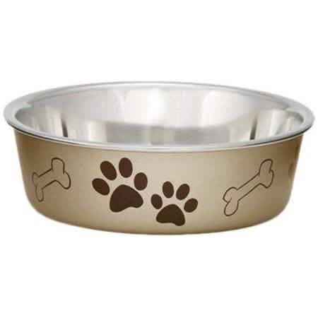 Loving Pets Metallic Bella Bowl for Cats, Champagne Color, 1.0 Count Size