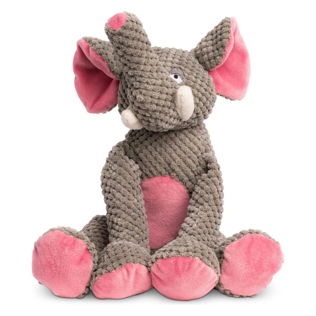 fabdog Small Size Multi Grey FABDOG FLOPPY Elephant Plush Dog Toy