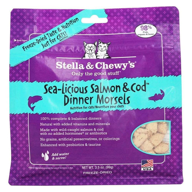 Stella & Chewy's C FD Dinner Morsels Sea-Licious Salmon & Cod 3.5oz