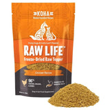 Koha Dog &amp; Cat Food Topper Raw Life Freeze-Dried Raw Topper Chicken Recipe