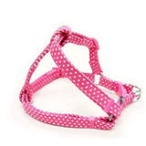 Dogo Pet Large Easy Click Dog Harness in Pink Polka Dots Pattern