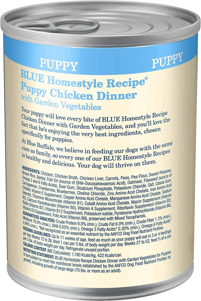 Blue Homestyle Recipe Chicken Dinner With Garden Vegetables Food for Puppies