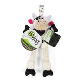 goDog Standard Size Checkers Skinny Cow Mini Plush Dog Toy