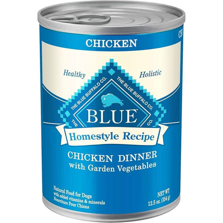 Blue Homestyle Chicken Dinner with Garden Vegetables for Dogs