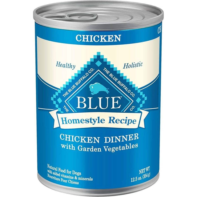 Blue Homestyle Chicken Dinner with Garden Vegetables for Dogs