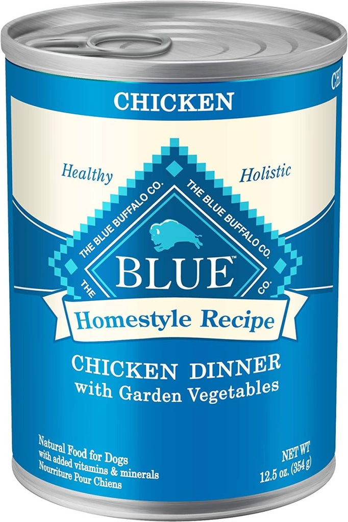 Blue Homestyle Chicken Dinner with Garden Vegetables for Dogs