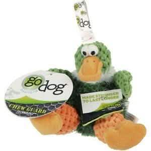 goDog Checkers Sitting Duck Mini Toy for Dogs, X-Small Size, Green Color