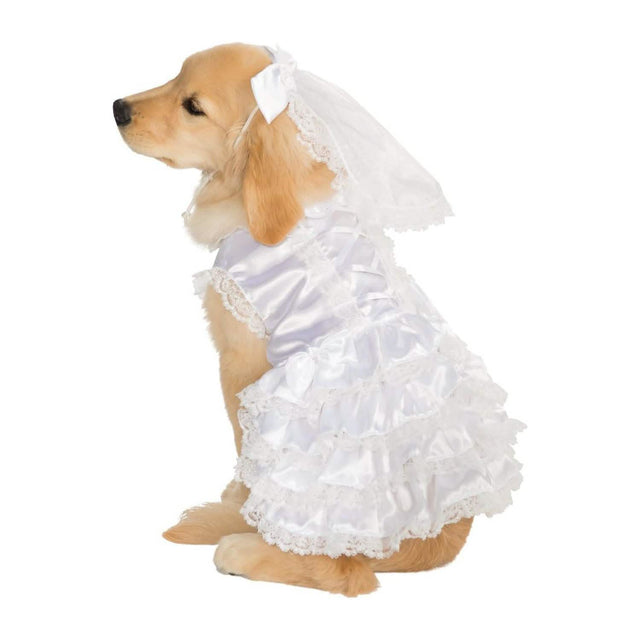 Rubies Brand Pet Shop Bride Dress with Veil Costume for Dogs, Medium Size