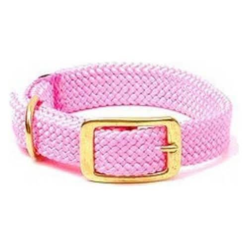 Mendota Hot Pink Double Braid Jr Dog Collar, Size 9/16W up to 12, 14 Pack